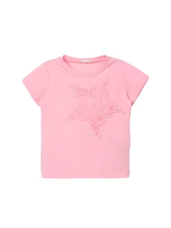 T-shirt maniche corte stella rosa
