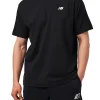 T-shirt maniche corto logo sul petto nero