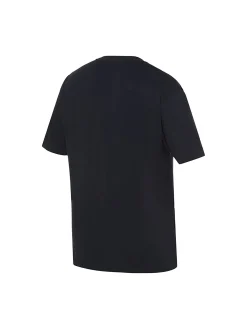T-shirt maniche corto logo sul petto nero