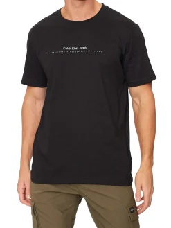 T-shirt minimal logo frontale nero