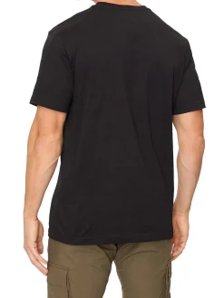 T-shirt minimal logo frontale nero
