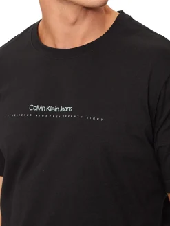 T-shirt minimal logo frontale nero