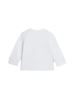 T-shirt neonato stampa logo fun puff bianco