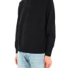 T-shirt polo manica lunga nero
