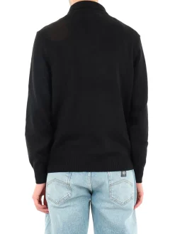 T-shirt polo manica lunga nero