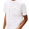 T-shirt regular fit con tasca sul petto bianco