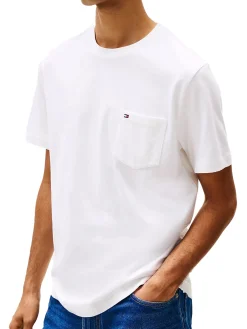 T-shirt regular fit con tasca sul petto bianco