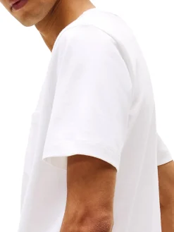 T-shirt regular fit con tasca sul petto bianco