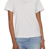 T-shirt regular fit essential stampa logo TJ - NY bianco