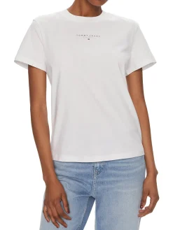 T-shirt regular fit essential stampa logo TJ - NY bianco