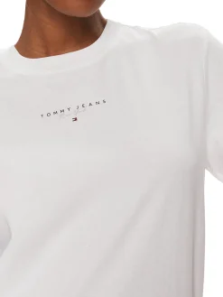 T-shirt regular fit essential stampa logo TJ - NY bianco