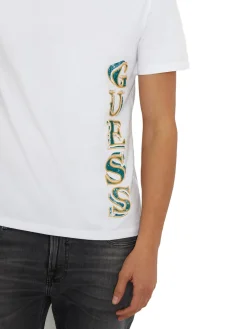 T-Shirt Slim Fit con logo laterale in jersey