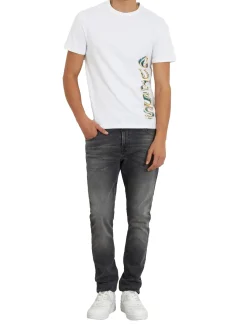 T-Shirt Slim Fit con logo laterale in jersey