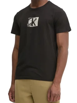 T-shirt small box logo grafico nero