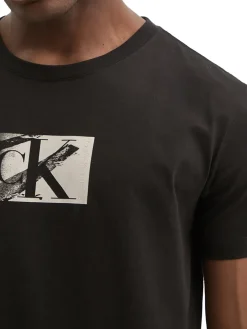 T-shirt small box logo grafico nero