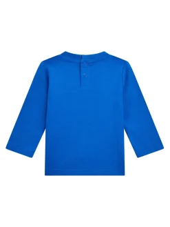 T-shirt stampa frontale bluette