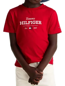 T-shirt teen 1985 Collection con logo rosso