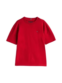 T-shirt teen essential con bandierina rosso