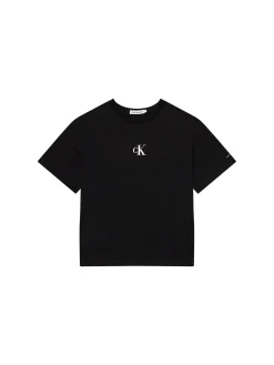 T-shirt teen logo boxy nero