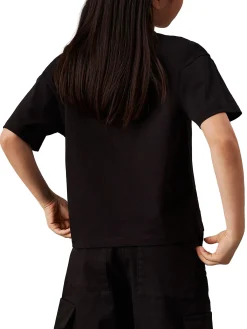 T-shirt teen logo boxy nero