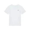 T-shirt teen mini logo badge monogram bianco