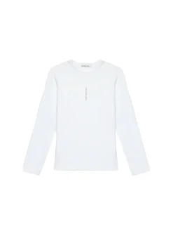 T-shirt teen minimalistic logo bianco