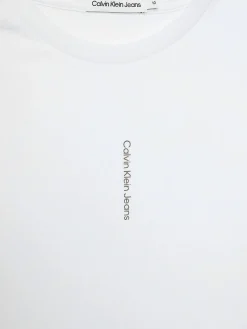 T-shirt teen minimalistic logo bianco
