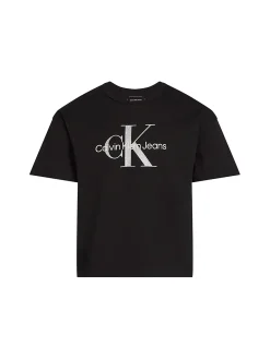 T-shirt teen monologo glitter nero