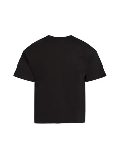 T-shirt teen monologo glitter nero