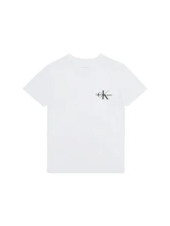 T-shirt teen monologo sul petto bianco