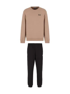 Tuta basic in felpa moro/nero