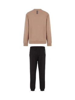 Tuta basic in felpa moro/nero