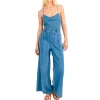 Tuta in denim con lacci sul retro