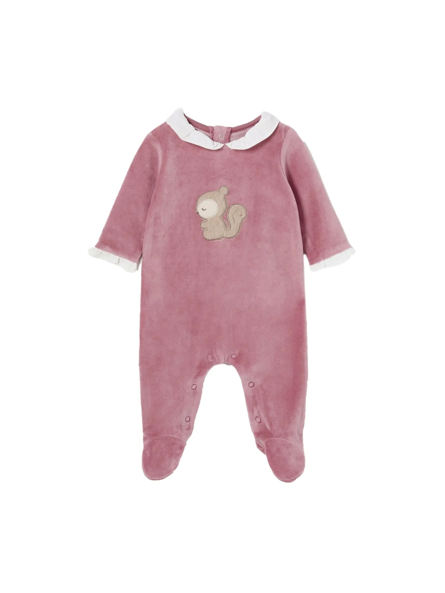 Tutina in ciniglia scoiattolo rosa