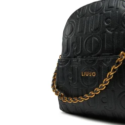 Zaino con logo all-over e catena nero