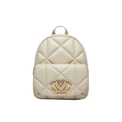 Zaino con logo embossed avorio