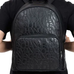 Zaino logo all over nero