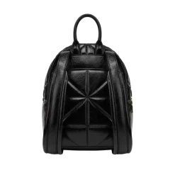 Zaino trapuntato geometrico con catena nero